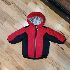 Pacific Trail Winter Hooded Coat Jacket Black Red Size 18 Months
